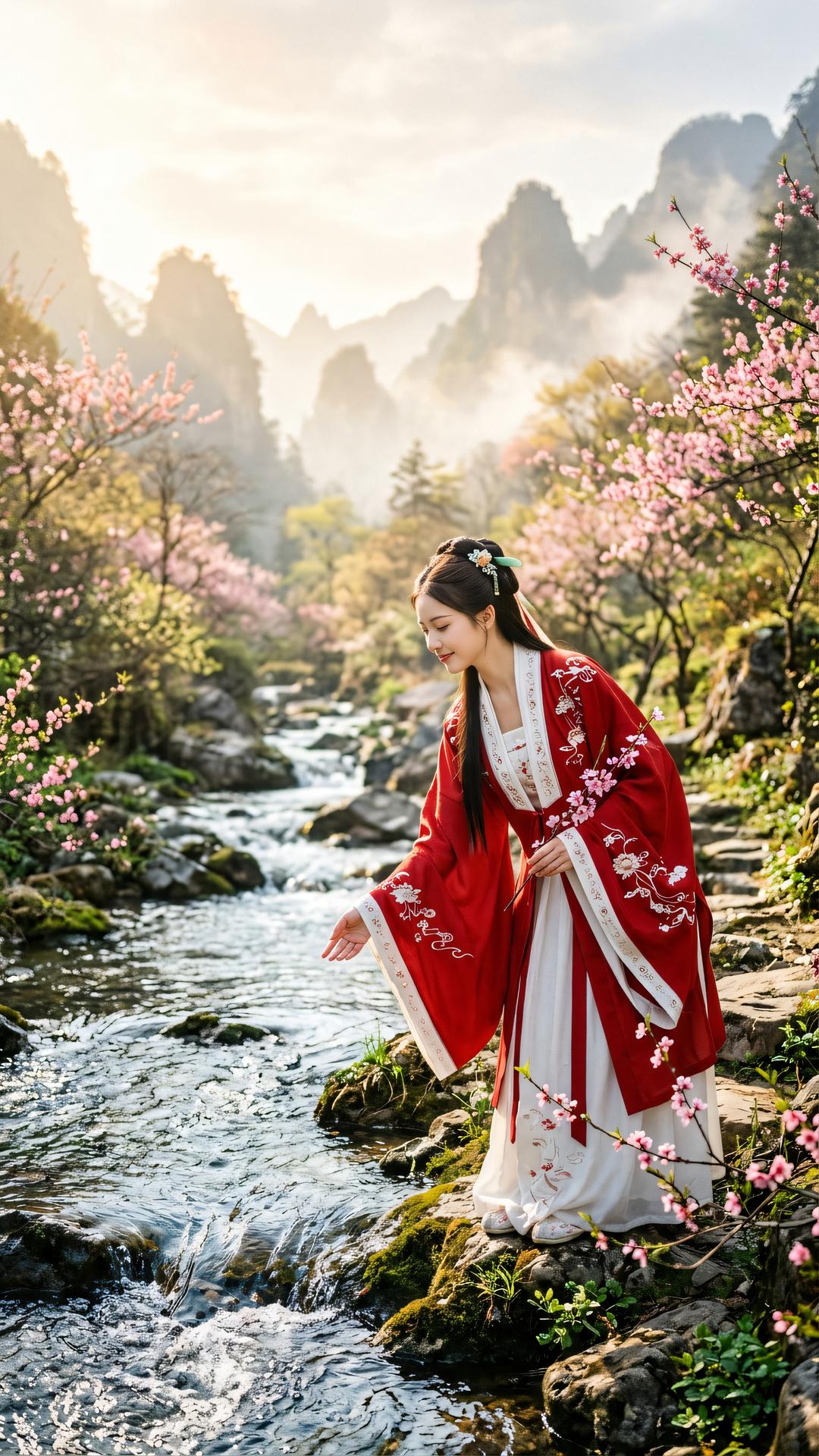 流水下山非有意,片云归洞本无心。人生若得如云水,铁树开花遍地春。