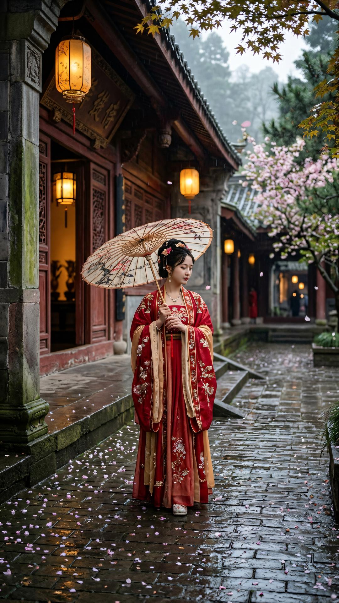 一花一世界，一叶一如来。春雨洗尘埃，本心无去来。