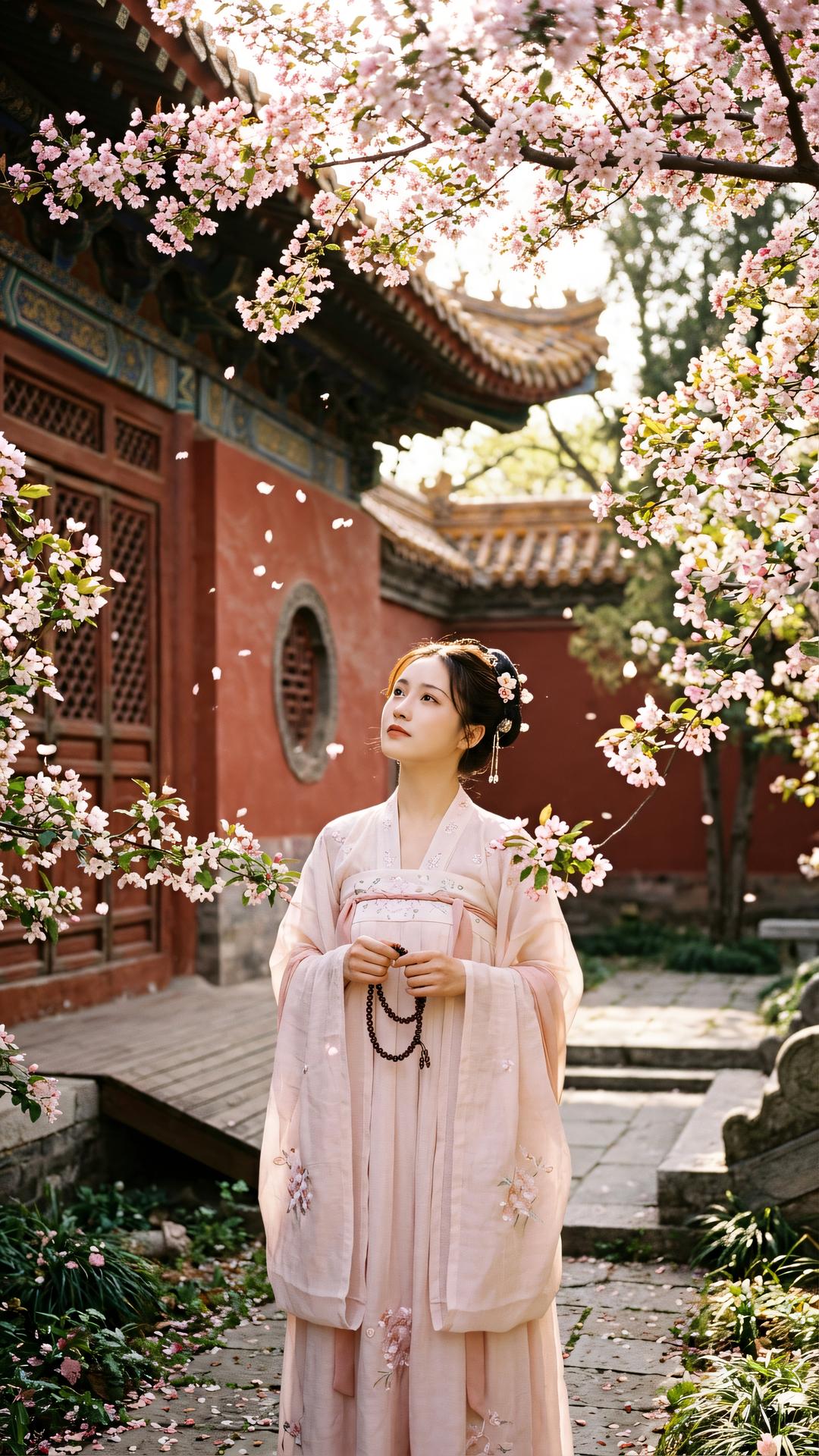 棠梨花映北海波，去来如幻奈若何。莫向境中寻真实，且看春意满娑婆。