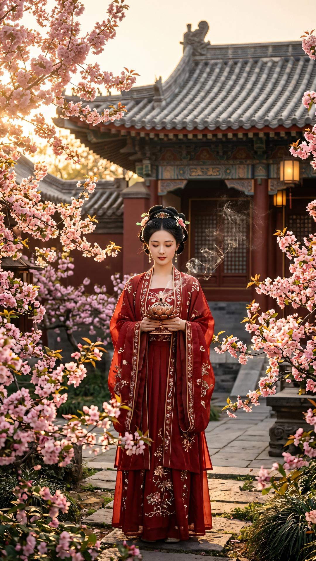 根固深林影,心随法水流。任他风送远,遍地绽芳华。