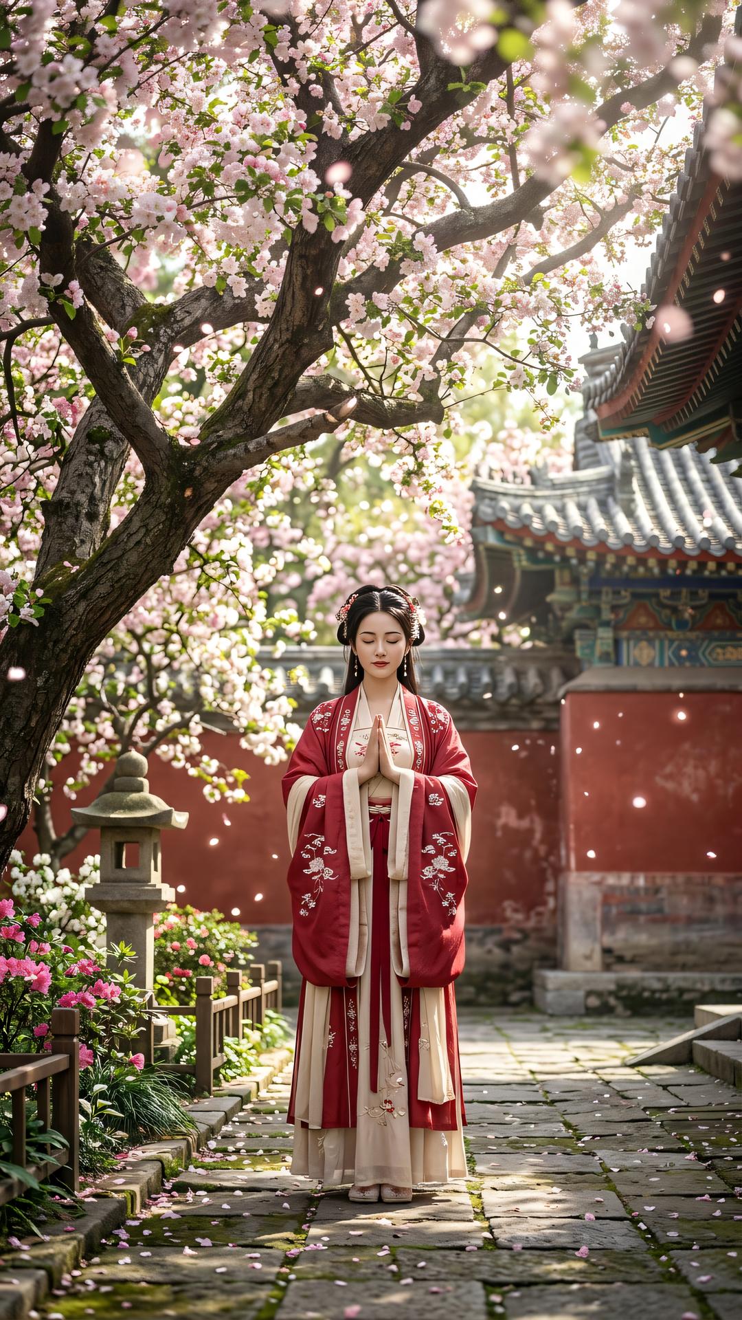 莫向东风问远行，海棠花下悟圆明。初心不逐流年转，万里关山足下平。