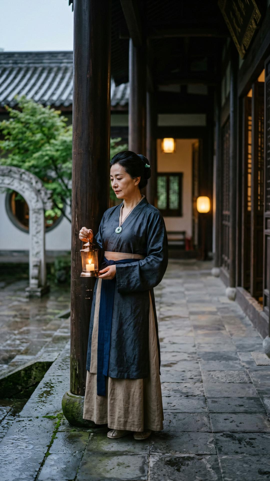 境逐心移，万法无常。虽有风雨动林野，不教尘念乱禅房。