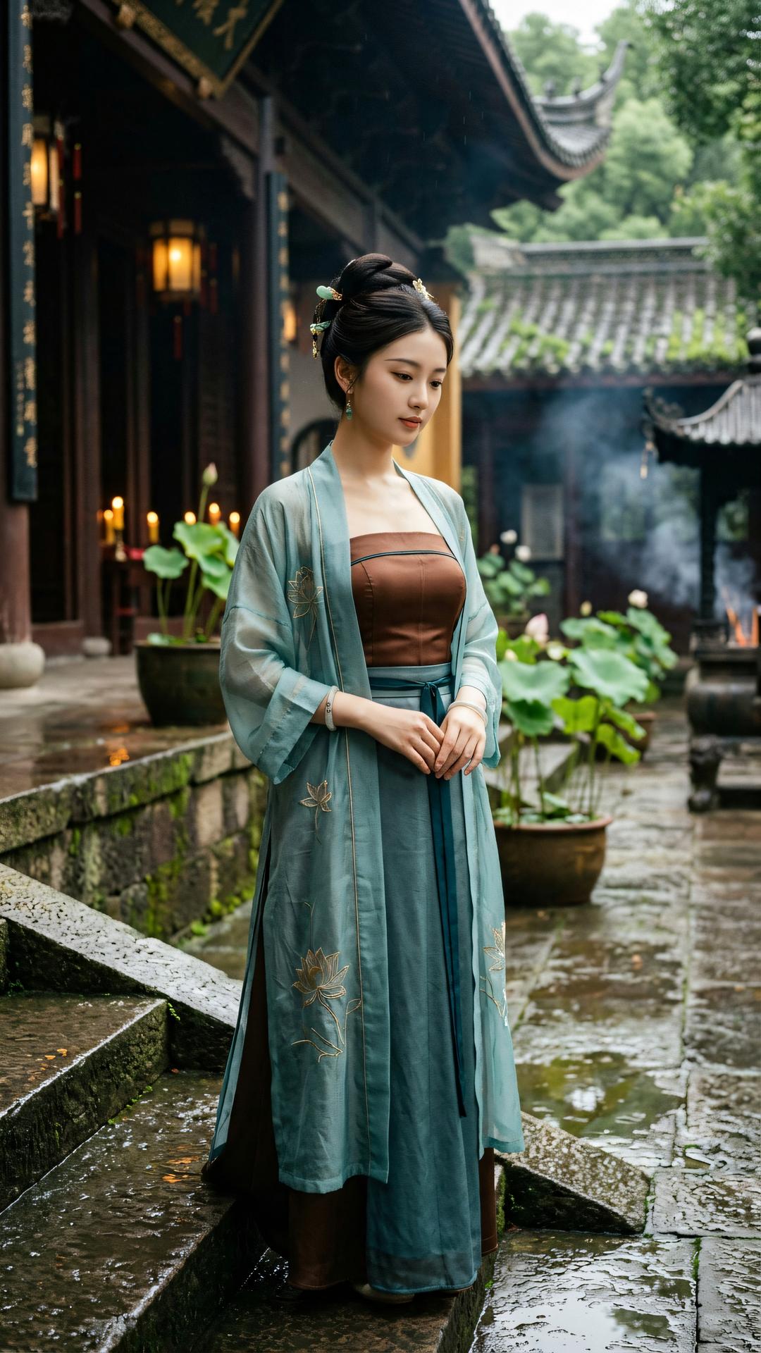 心随境转，觉察即离；境随心易，如影随形。夏雨洗尘，阶前石冷，本来面目，非色非空。