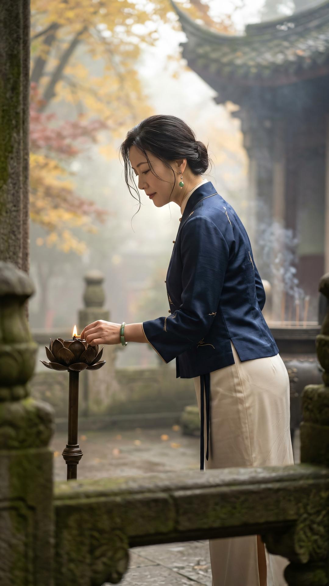 儿孙自有儿孙路，莫将牵挂误归程。半生劳瘁如春梦，点亮心灯独自行。