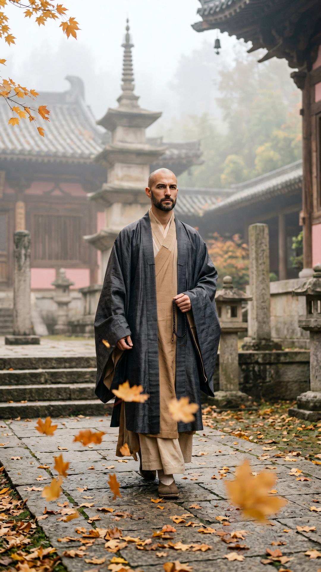 暮岁相亲，本是悲悯自心之渴；随缘而不执，如孤云对影，清朗无碍。