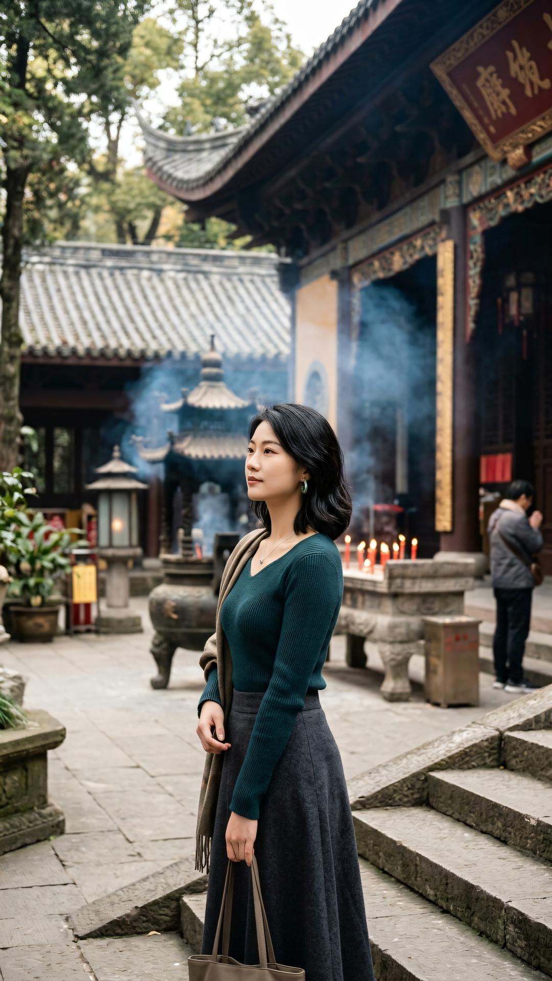 独处非孤，观心即道。半生尘扰归清净，一句弥陀是故乡。